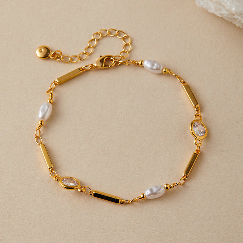 18K Retaining Inlaid Zircon Bracelet