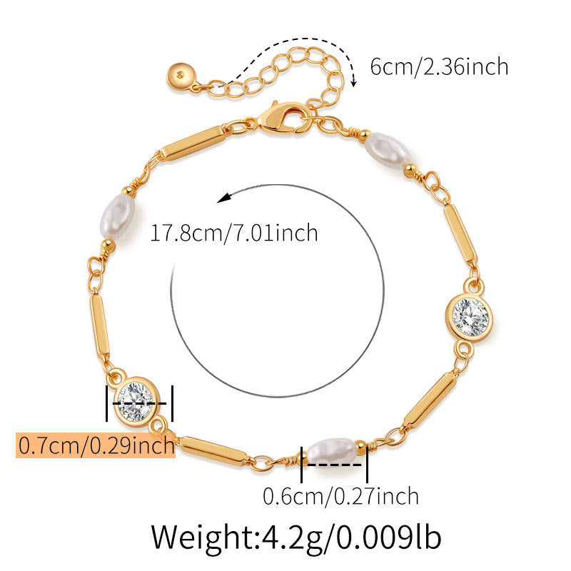 18K Retaining Inlaid Zircon Bracelet