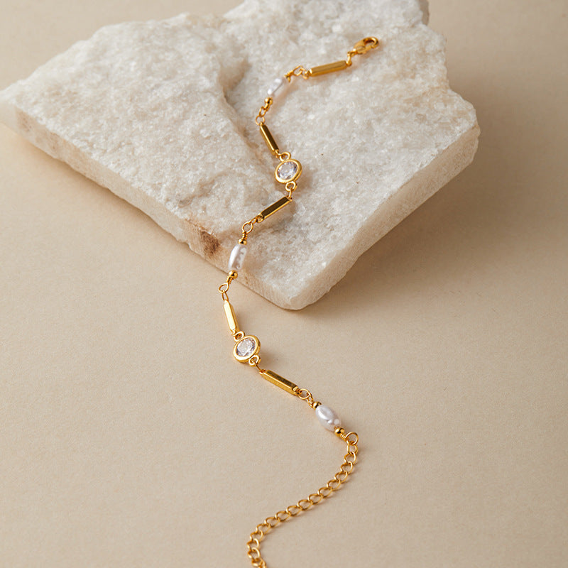18K Retaining Inlaid Zircon Bracelet