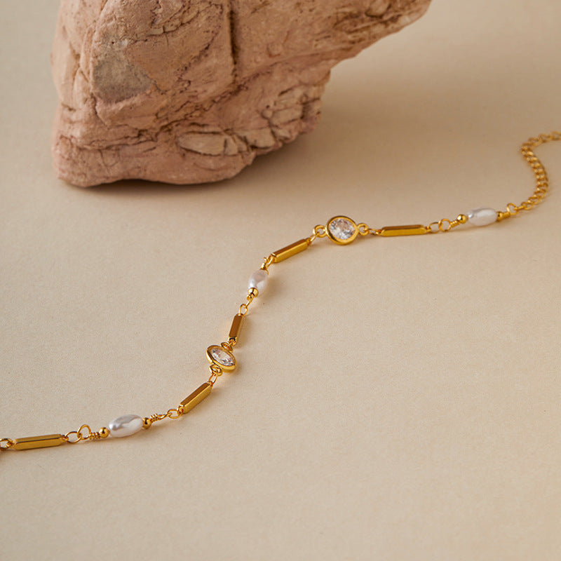 18K Retaining Inlaid Zircon Bracelet